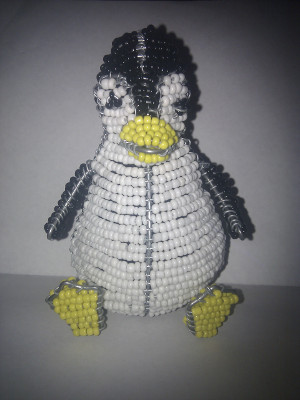Tux as wired beads figure
